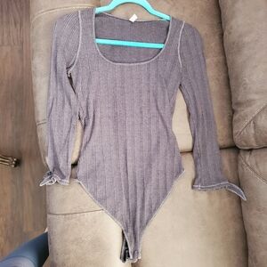 Free People 3/4 scoop bodysuit